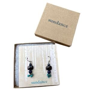 NWT Sundance Catalog Garnet Sapphire Turquoise Lapis “Victory Lapis Earrings”